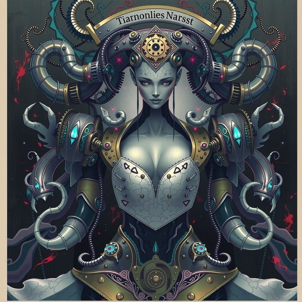 Dark Sorceress in Clockwork Armor