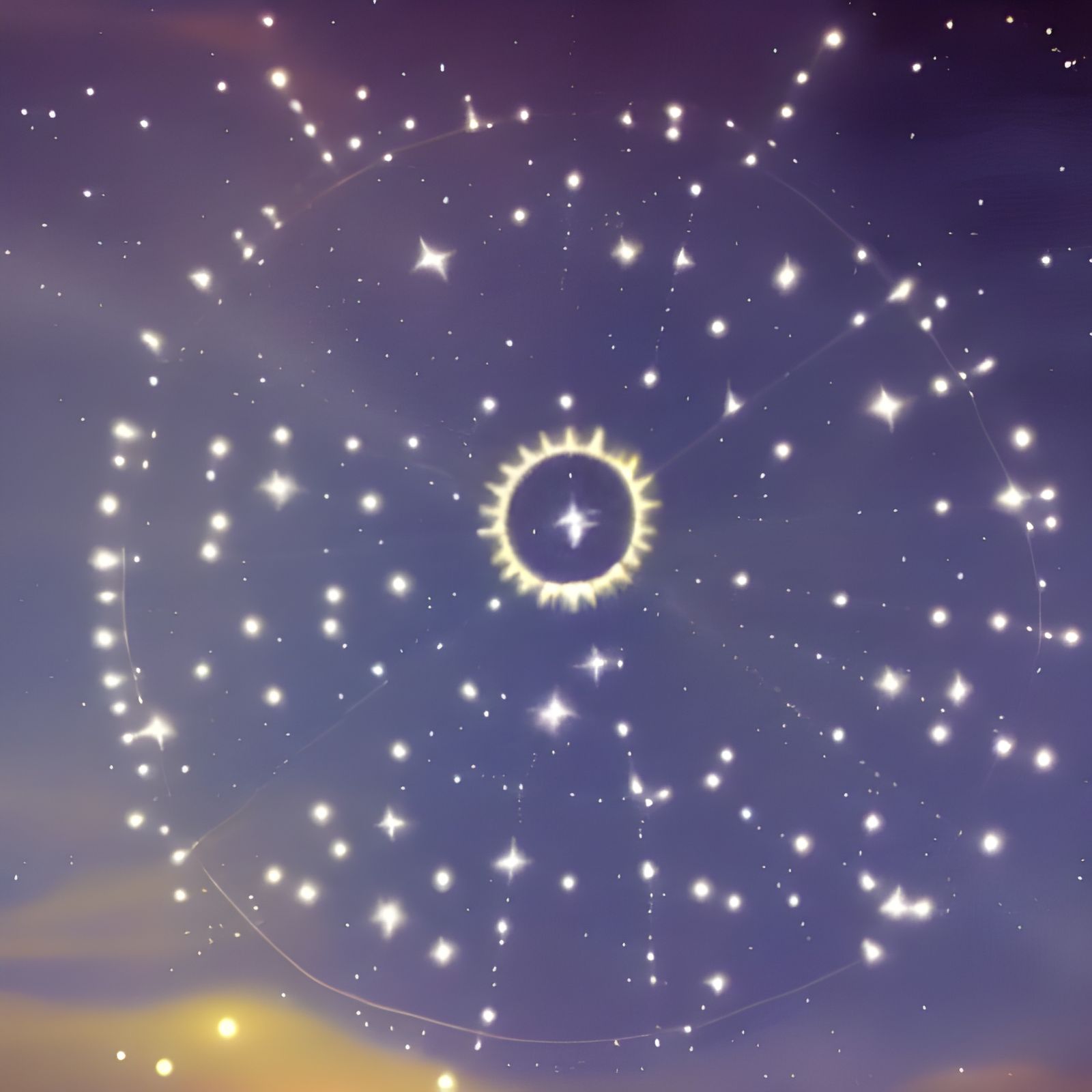 Galadriel's Firefly Star Constellation: Matte Painting