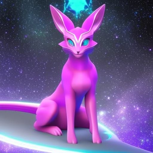 Holographic Astral Espeon in 8k Resolution