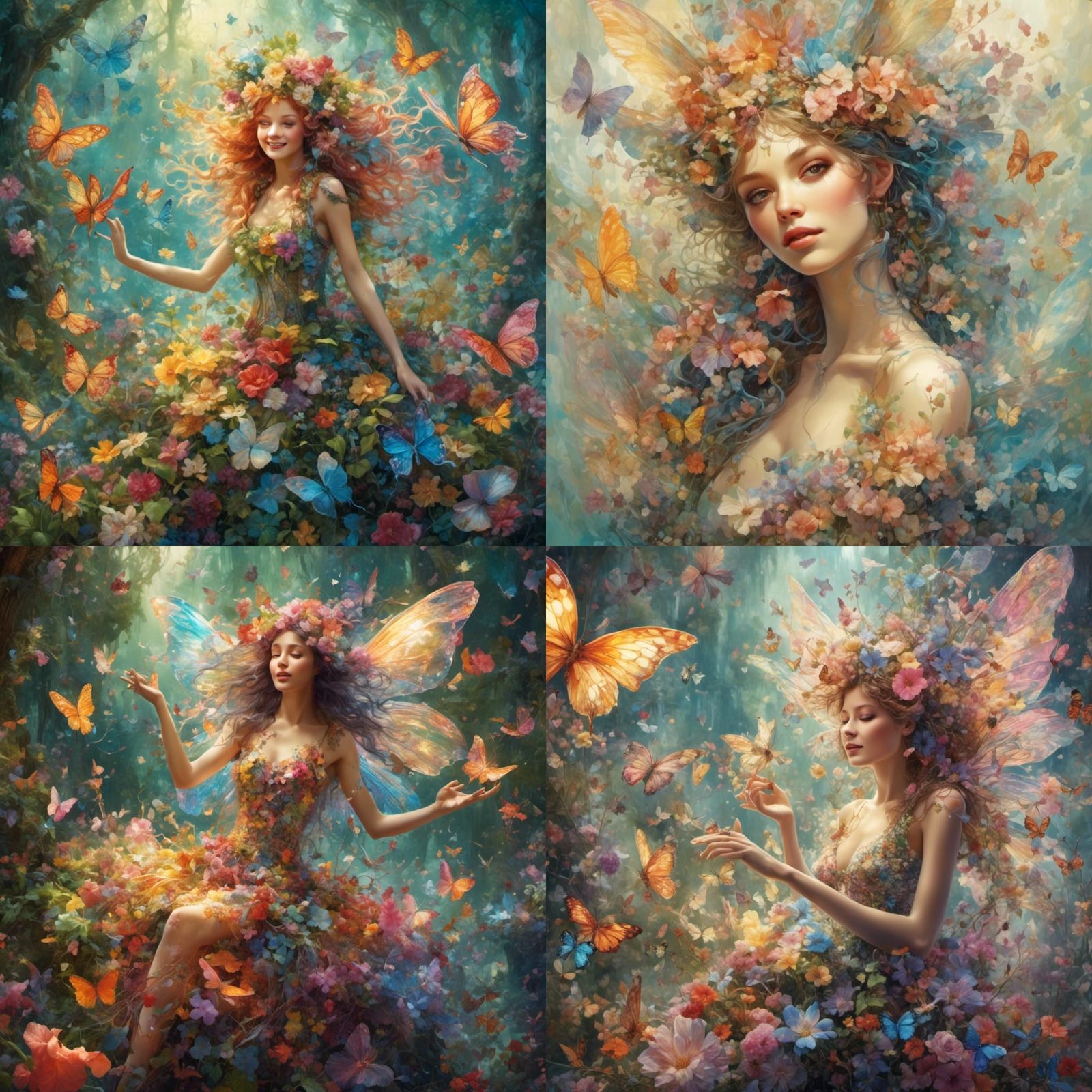 Happy Fairy in Hyperreal Style