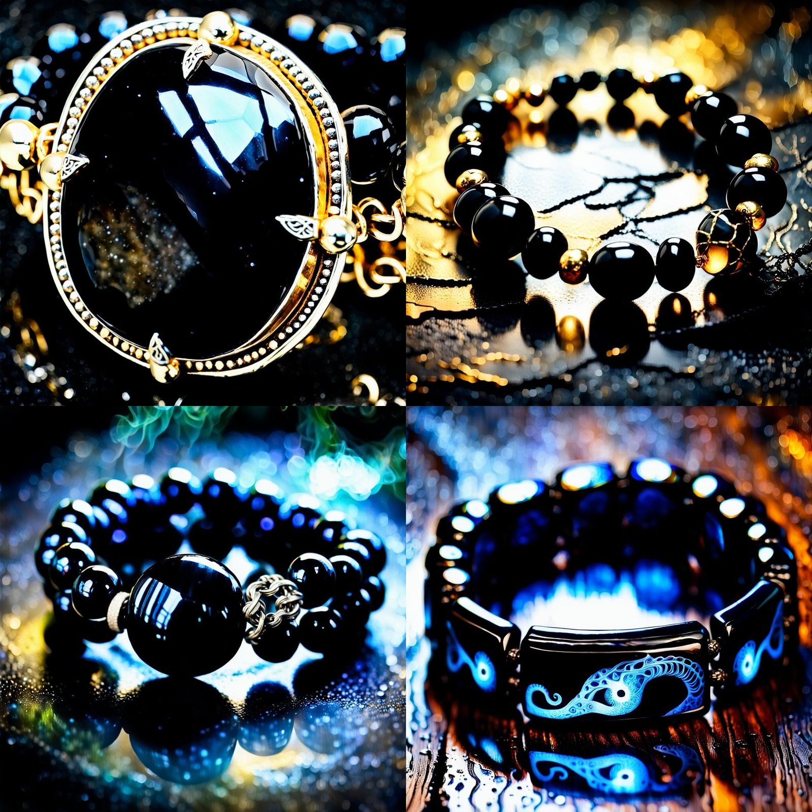 Cursed Black Onyx Amulet Containing Lost Souls