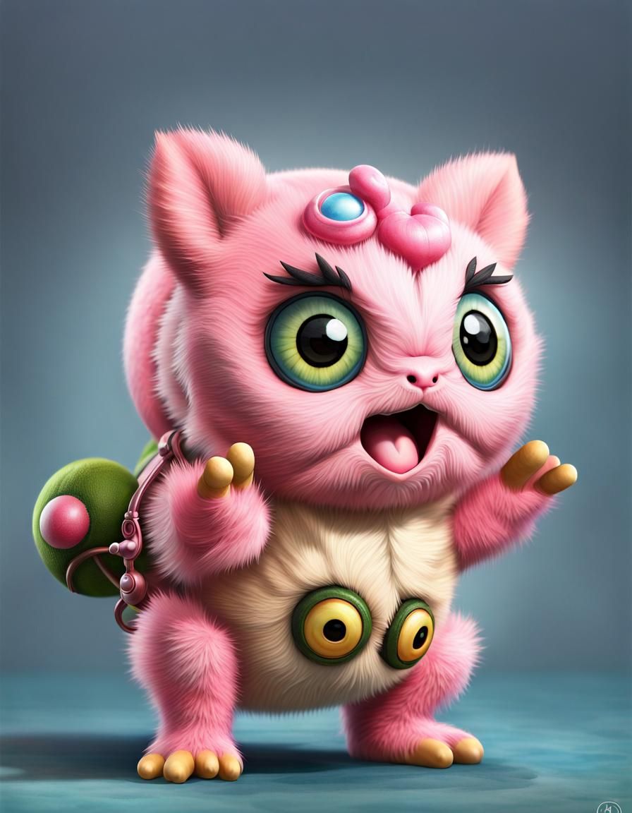 Hybrid Creature: Jigglypuff, Caterpie, Care Bear