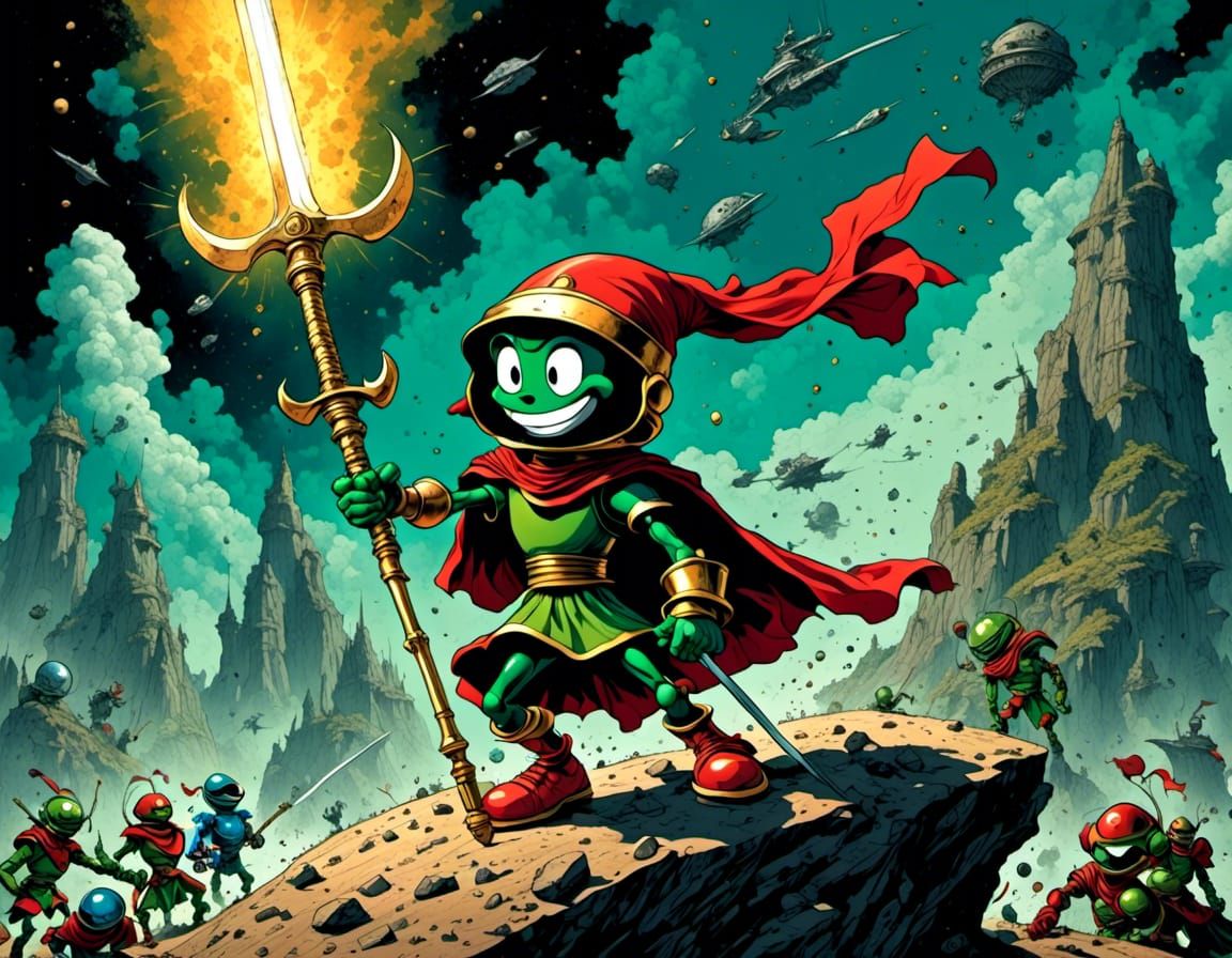 Marvin the Martian as Arthur, Comic Book Art