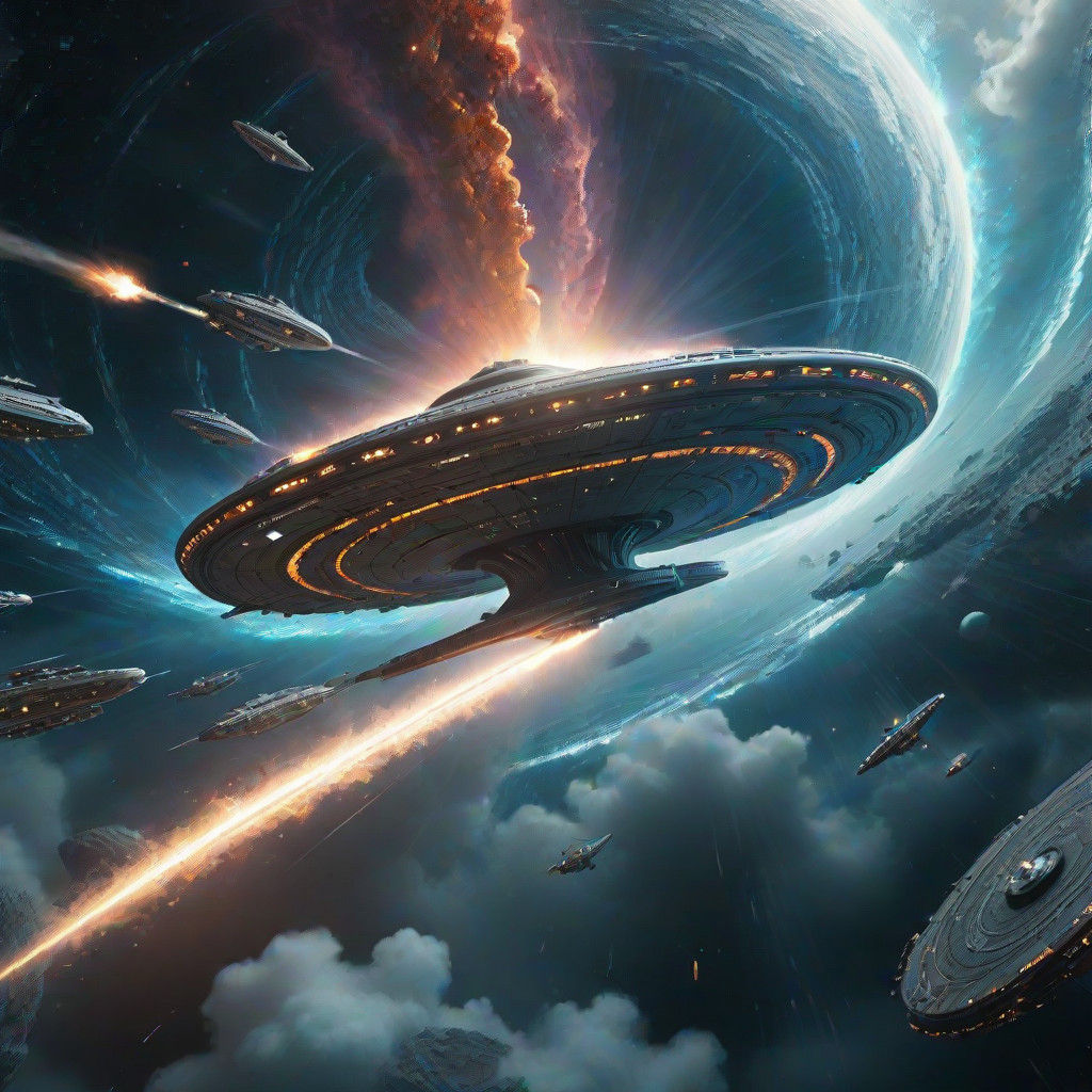 Epic Spaceship Enters a Vast Cosmic Wormhole