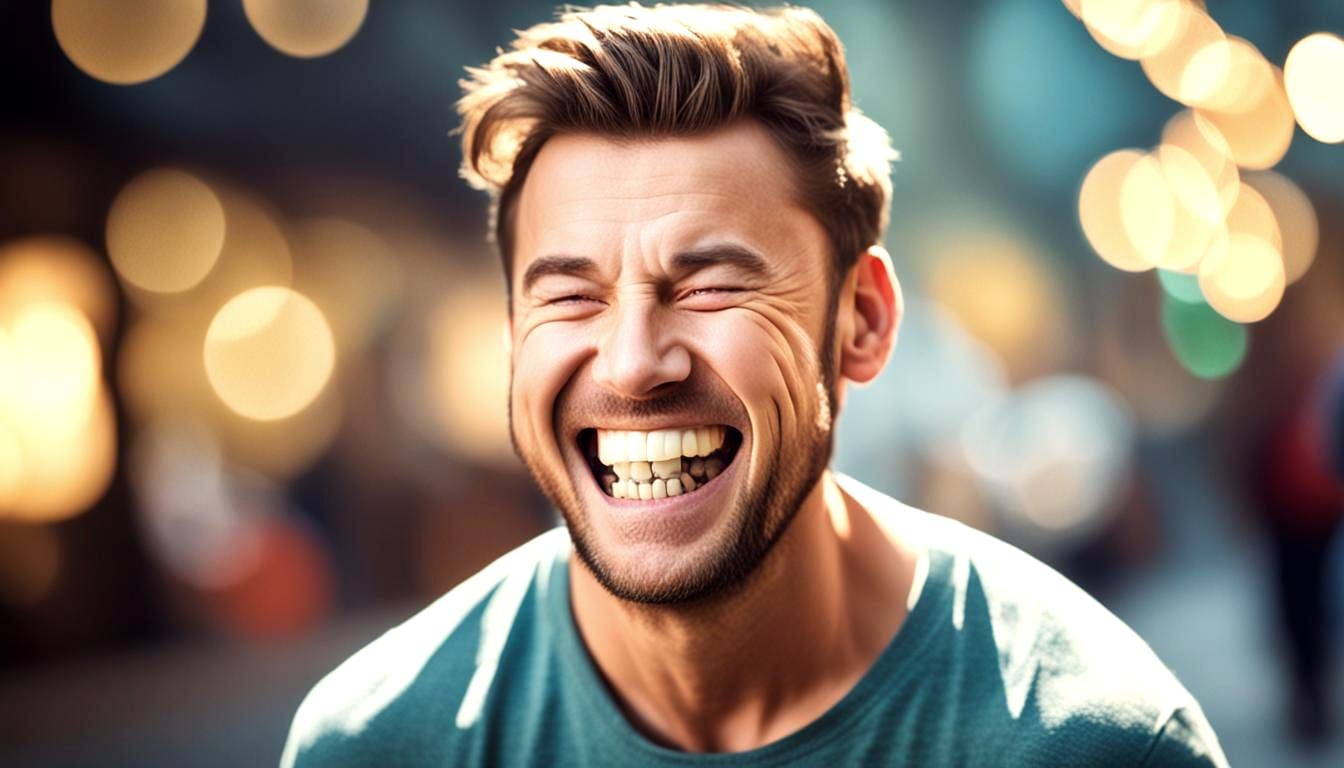 Idiotic Smiling Prankster Farting Toxic Fumes