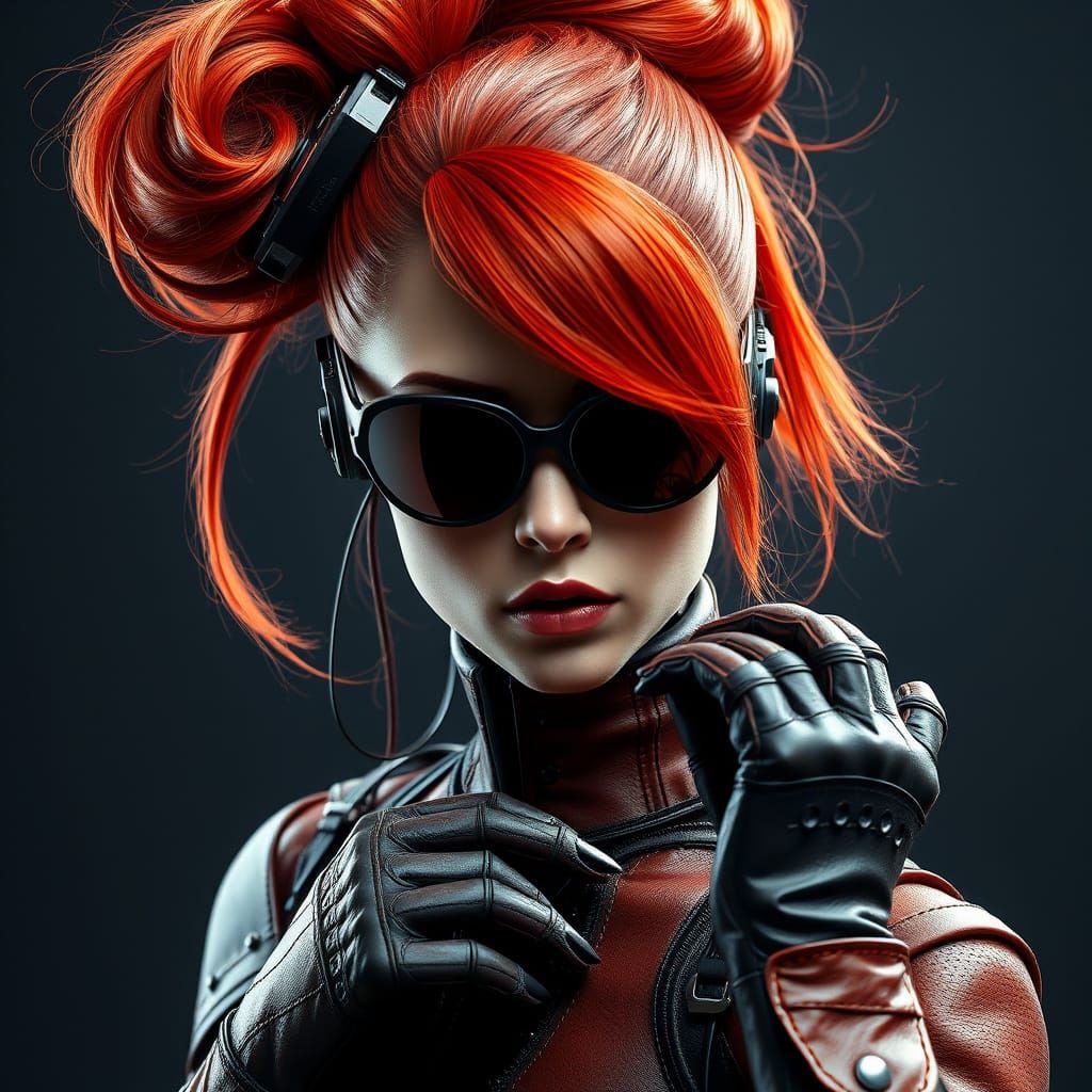 Cyborg Femme in Industrial Gear