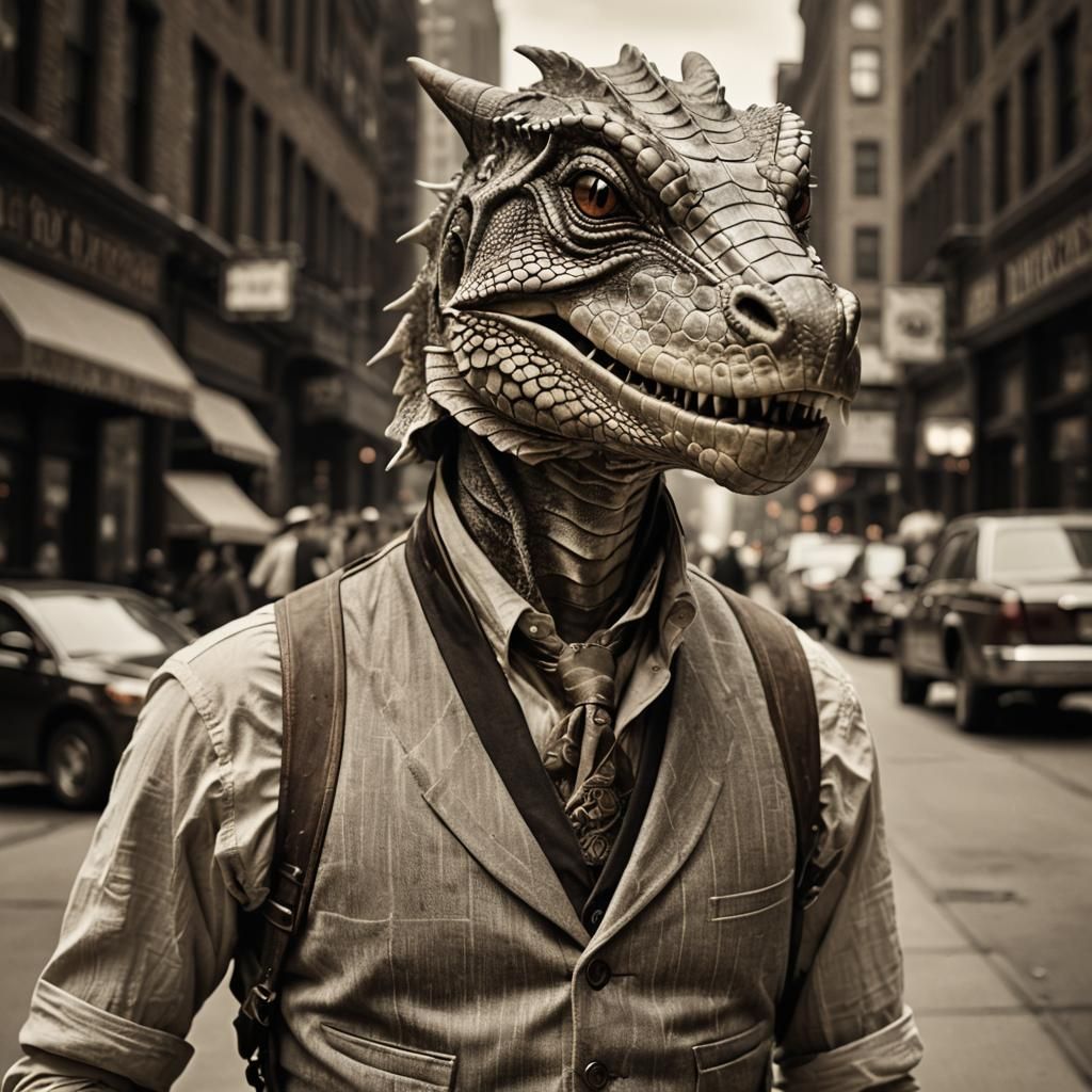 Lizard Folk Journalist in 1920s Chicago