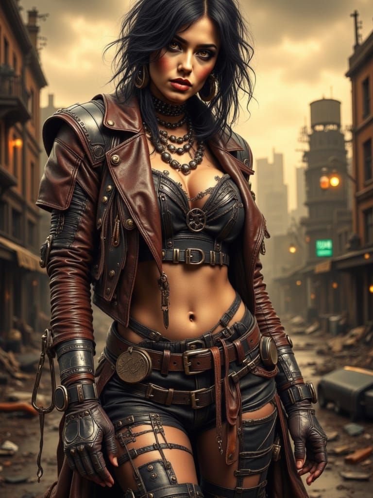 Cyberpunk Goddess Survives the Apocalypse
