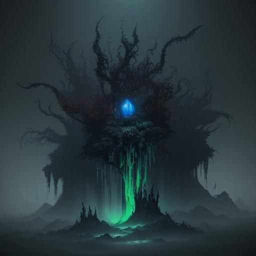 Abyssal Anthurium in a Silent Hill Nightmare