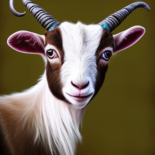Realistic 3D Baby Goat Portrait