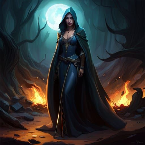 Shadow Thief in Dark Hood: Fantasy Concept Art