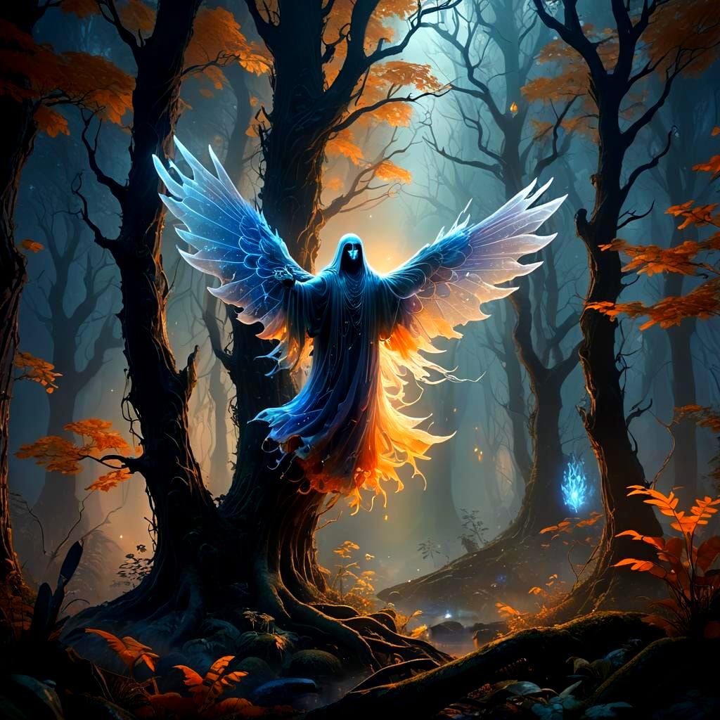 Fantastical Ghost in Detailed Matte Painting Style