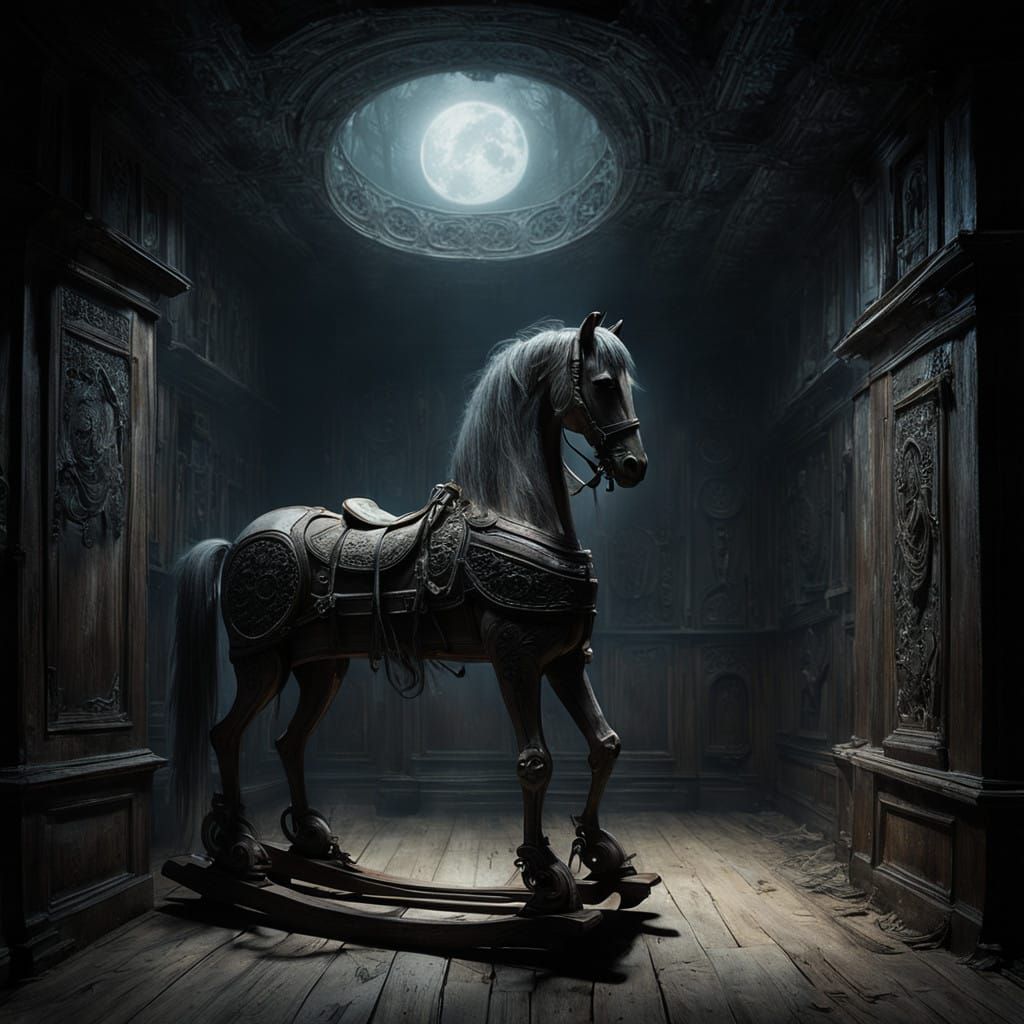 Mysterious Rocking Horse in Abandoned Nursery
