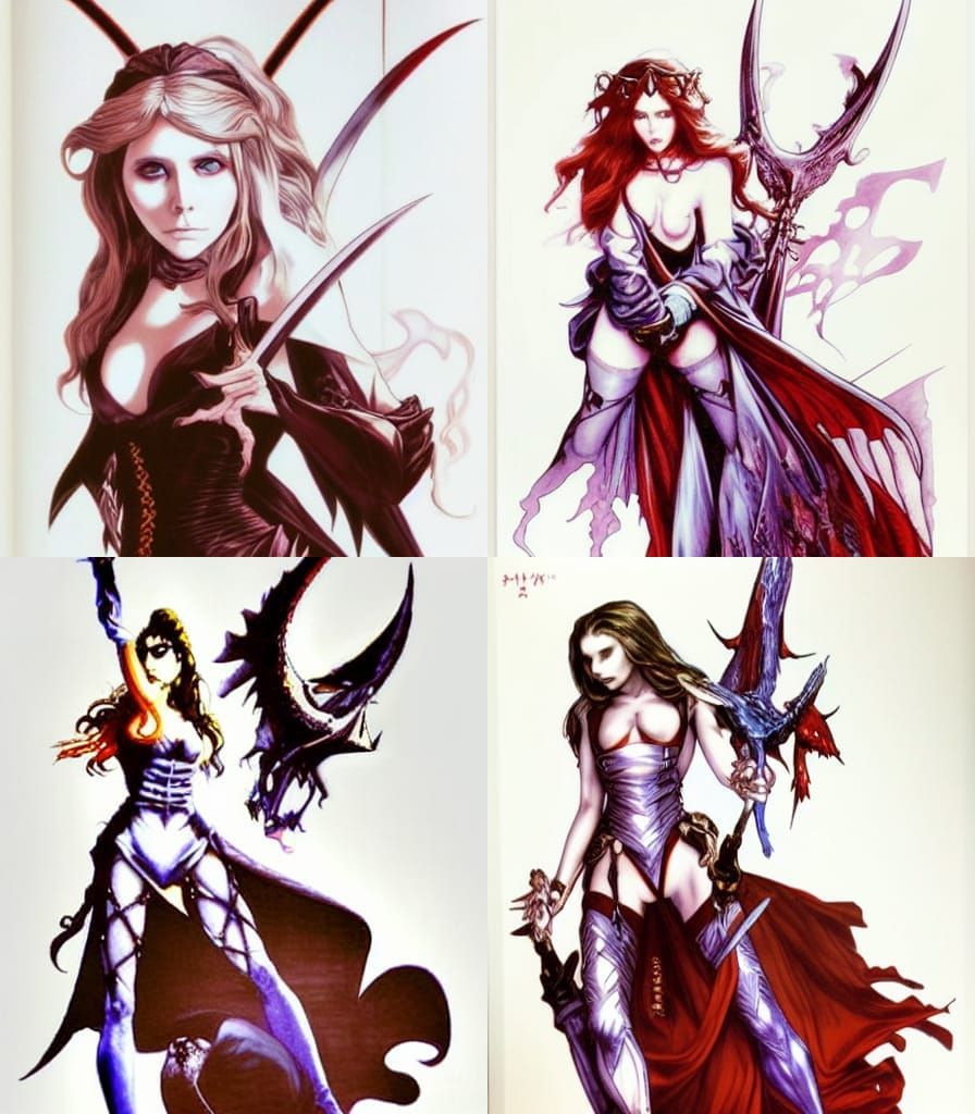 Elizabeth Olsen as Sinister Vampire in Dark Fantasy Style