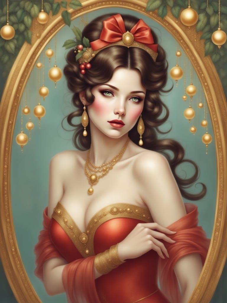 Victorian-Era Pin-Up in Dreamy, Edwardian Style