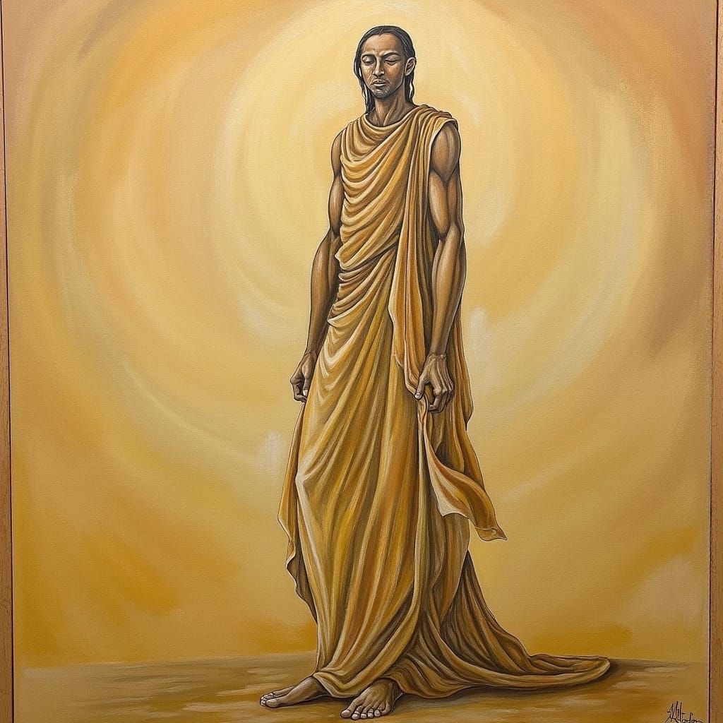 Majestic Figure of Magnanimity in Art Nouveau Style