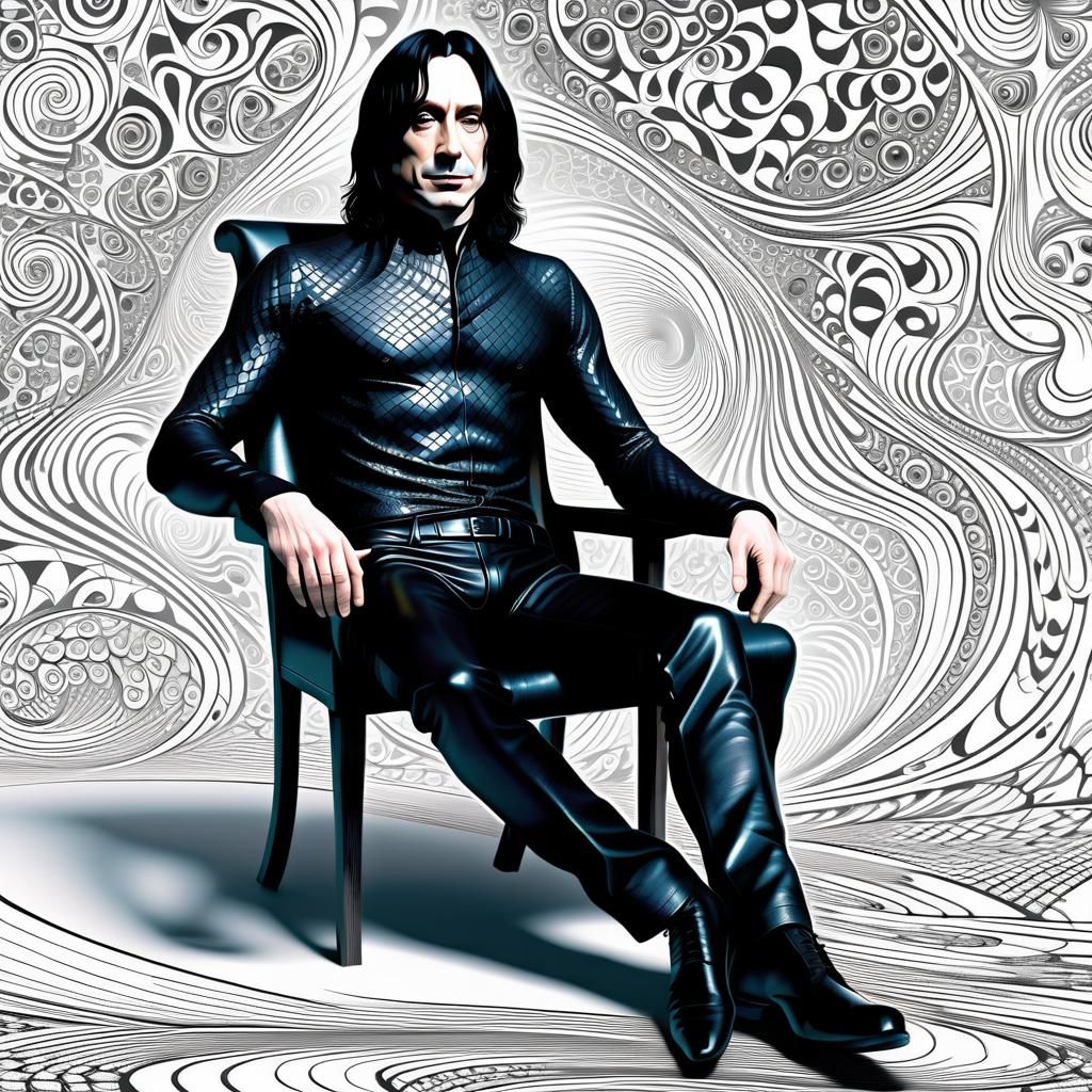Attractive Severus Snape in Abstract Cubism Style