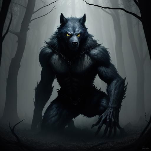 Werewolf in Misty Forest: Dark Fantasy Horror
