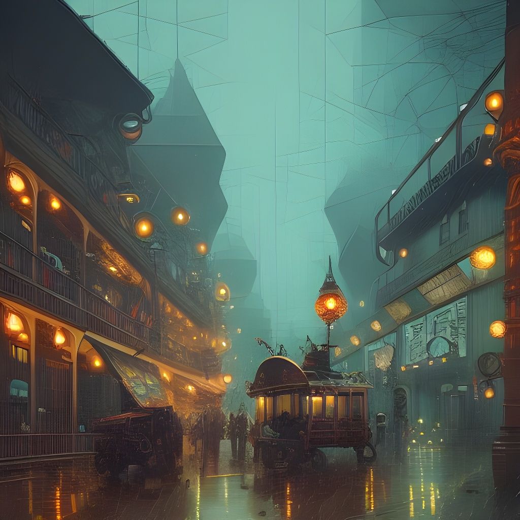 Steampunk Caravan Palace on a Rainy Day