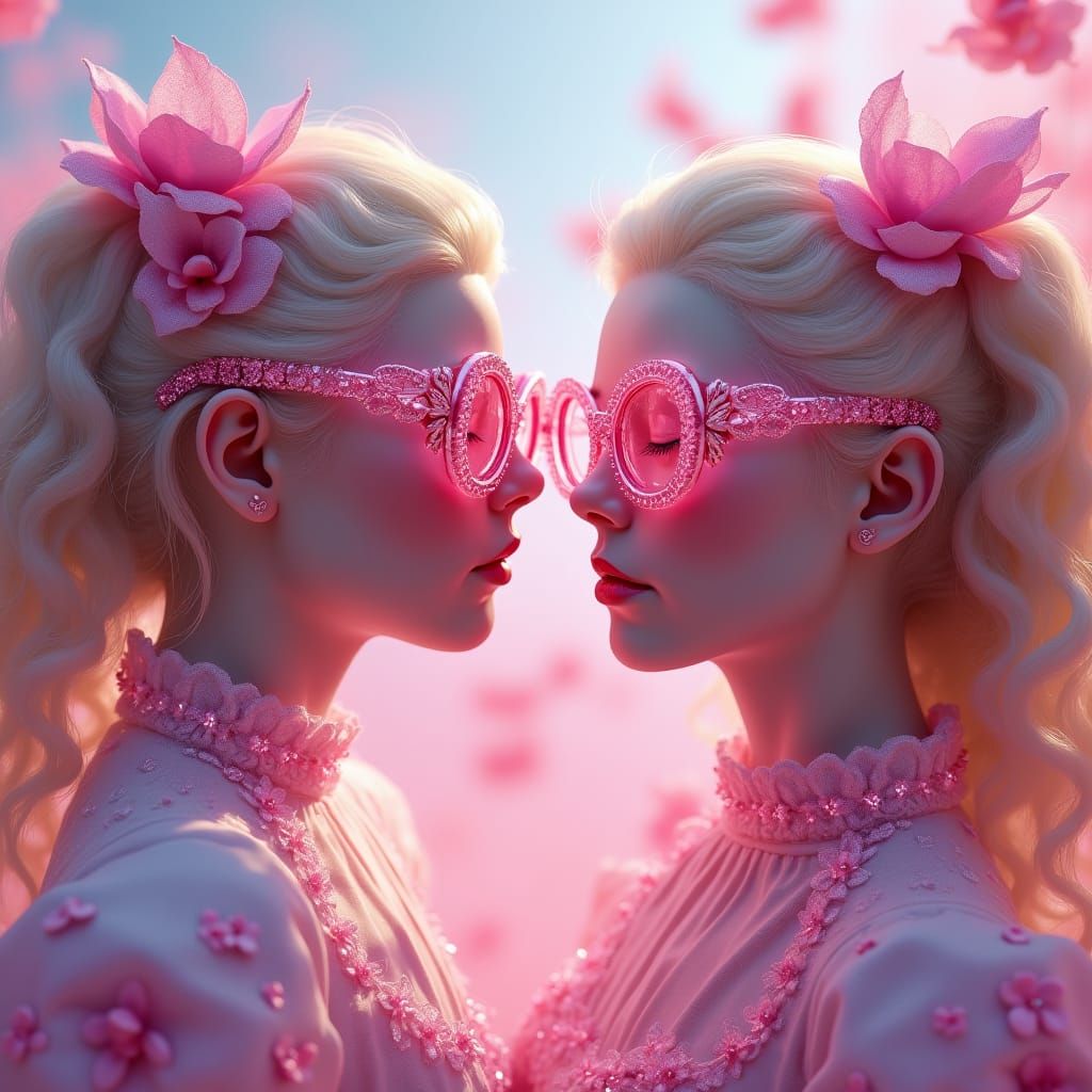Pink Glasses Dreamscape: Fantasy Concept Art