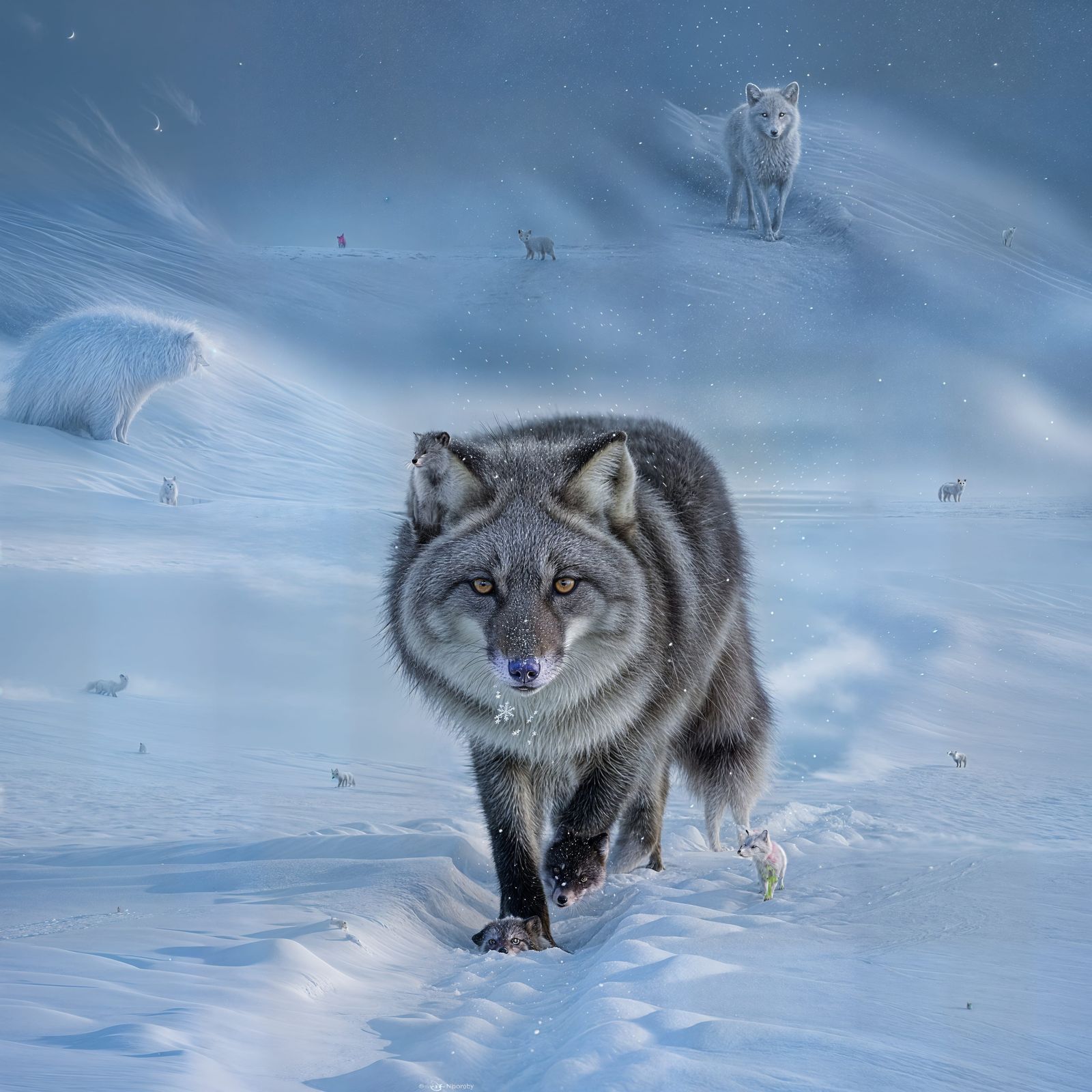 Arctic Fox Braves Blizzard in Ultra-Realistic 8K