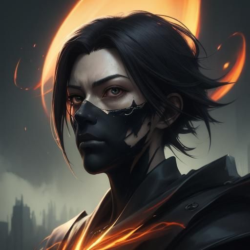 A large sketch depicting a deception involving a very tall, ...