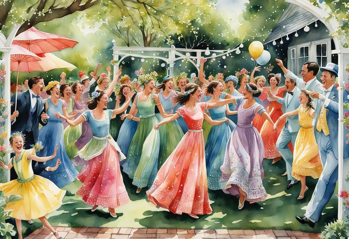 A crazy, hilarious spring dance party in the garden...