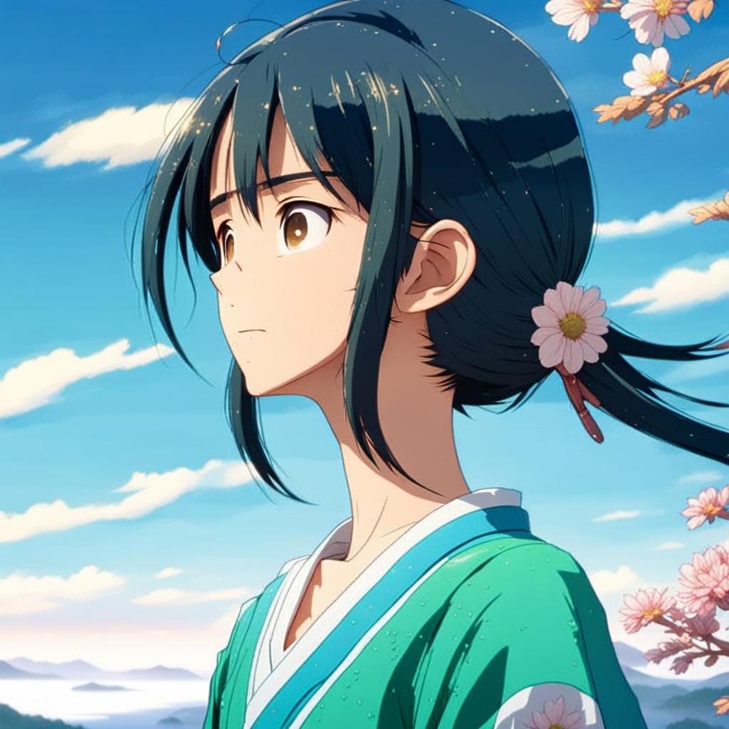 Ethereal Lake Landscape in Breathtaking 3D Anime Style