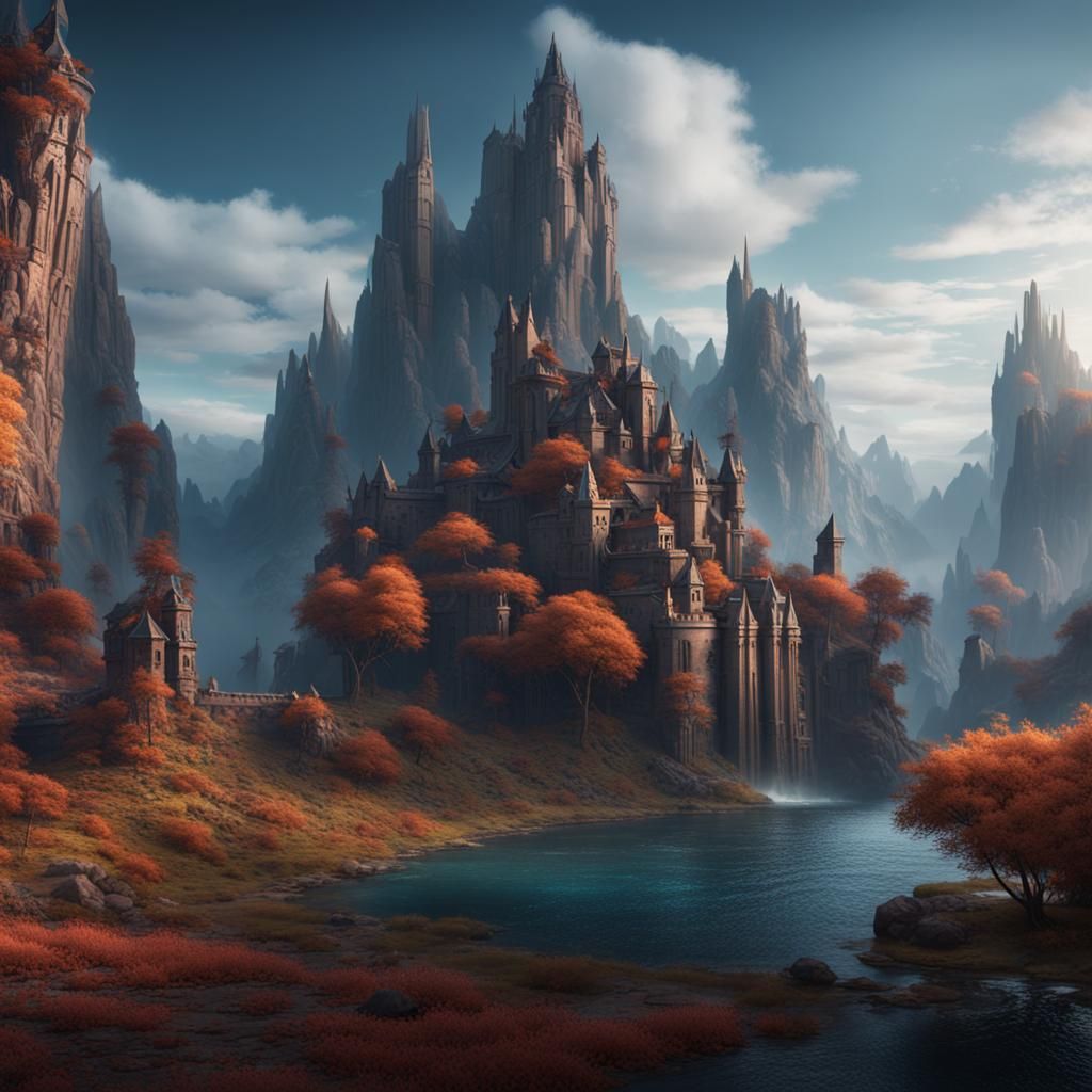 Cinematic Fantasy Landscape in Detailed Matte Painting