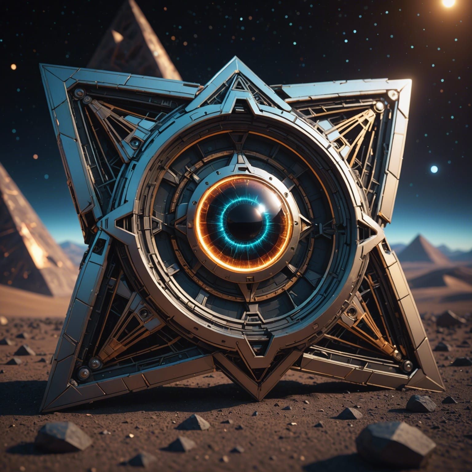 Non-Euclidean Cosmos: Eye in Impossible Triangle