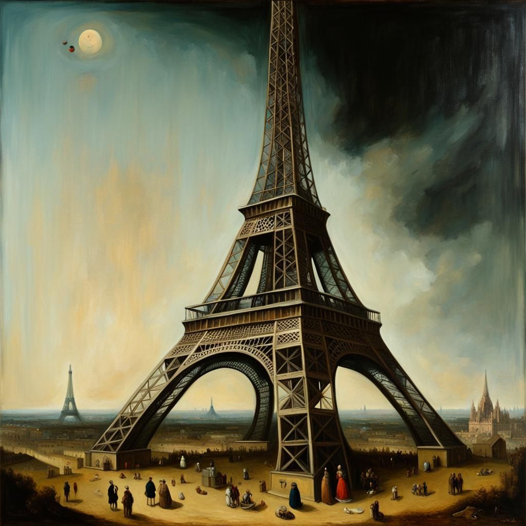 Creepy Eiffel Tower in Renaissance Style