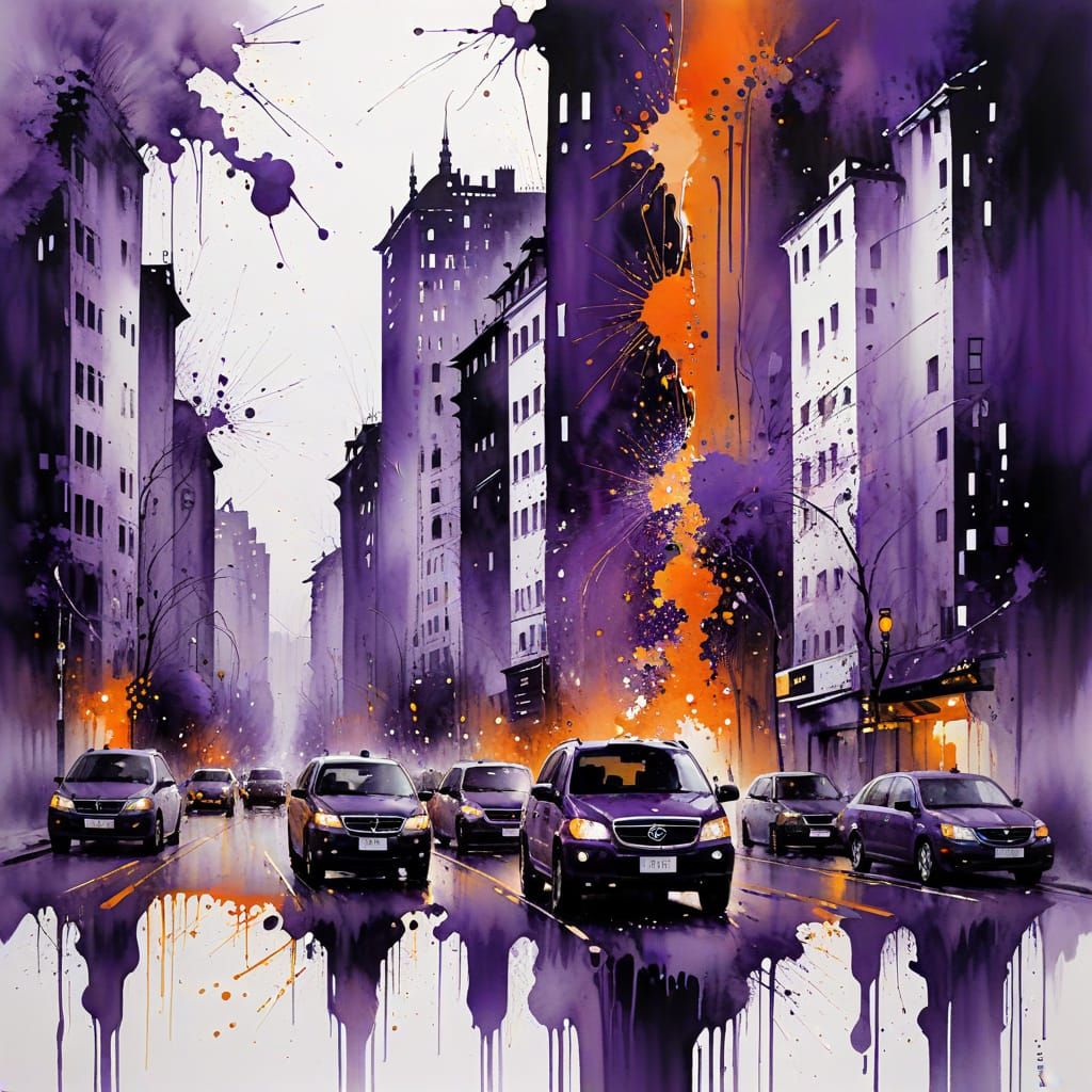 City scape, Gustav Klimt and Willem Haenraets