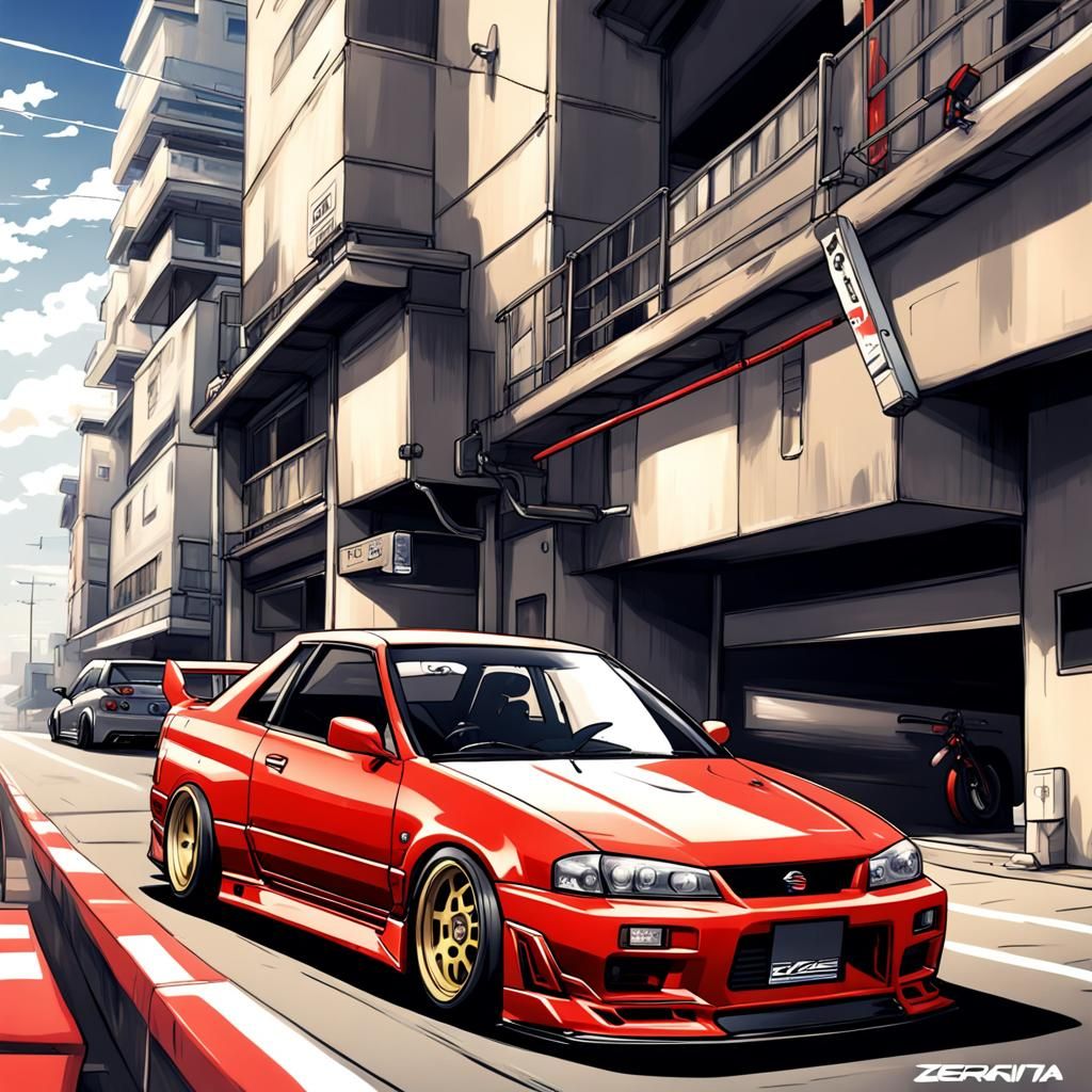 Civic Estilo Racing Fusion in Anime Style