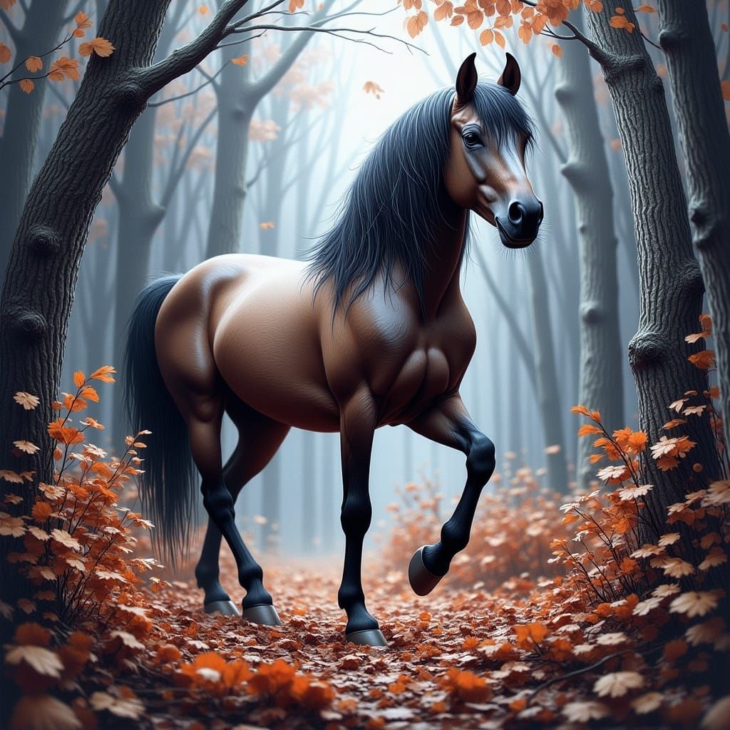 Detailed Horse Sketch in Fantasy Style