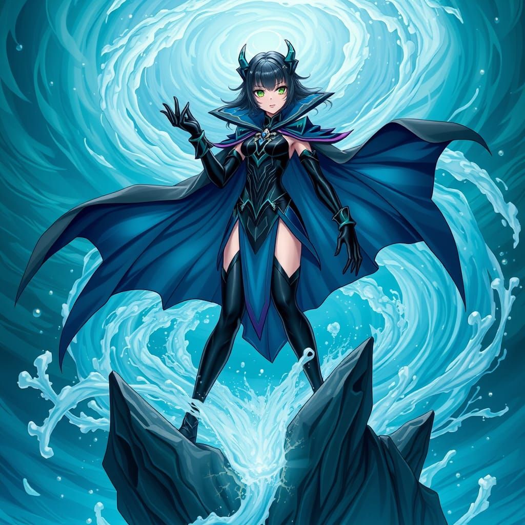 Aquatic Anime Villainess Unleashes Oceanic Fury