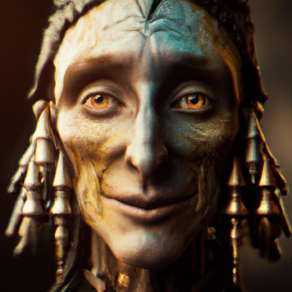 Hellish Portrait in Dark Fantasy Concept Art