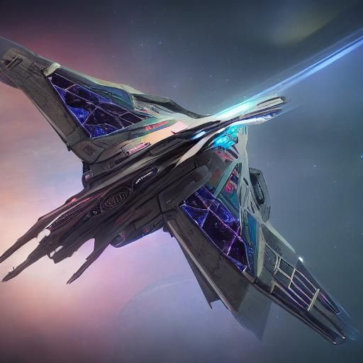 Elegant Space Fighter Concept Art
