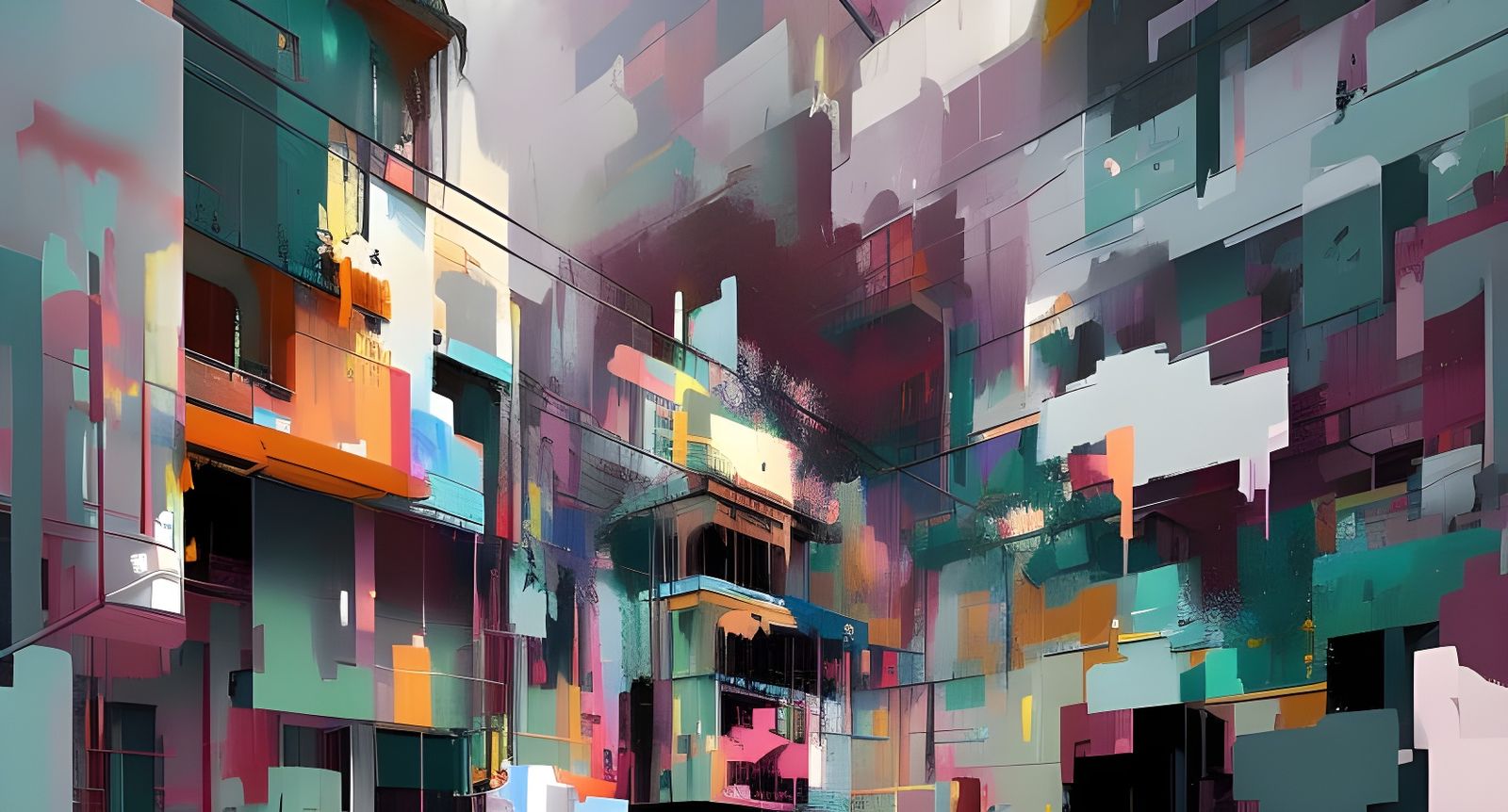 Surreal abstract urban landscape 20jan23