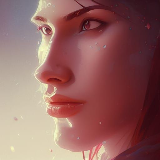 Detailed Portrait in Hyperrealistic Digital Art Style