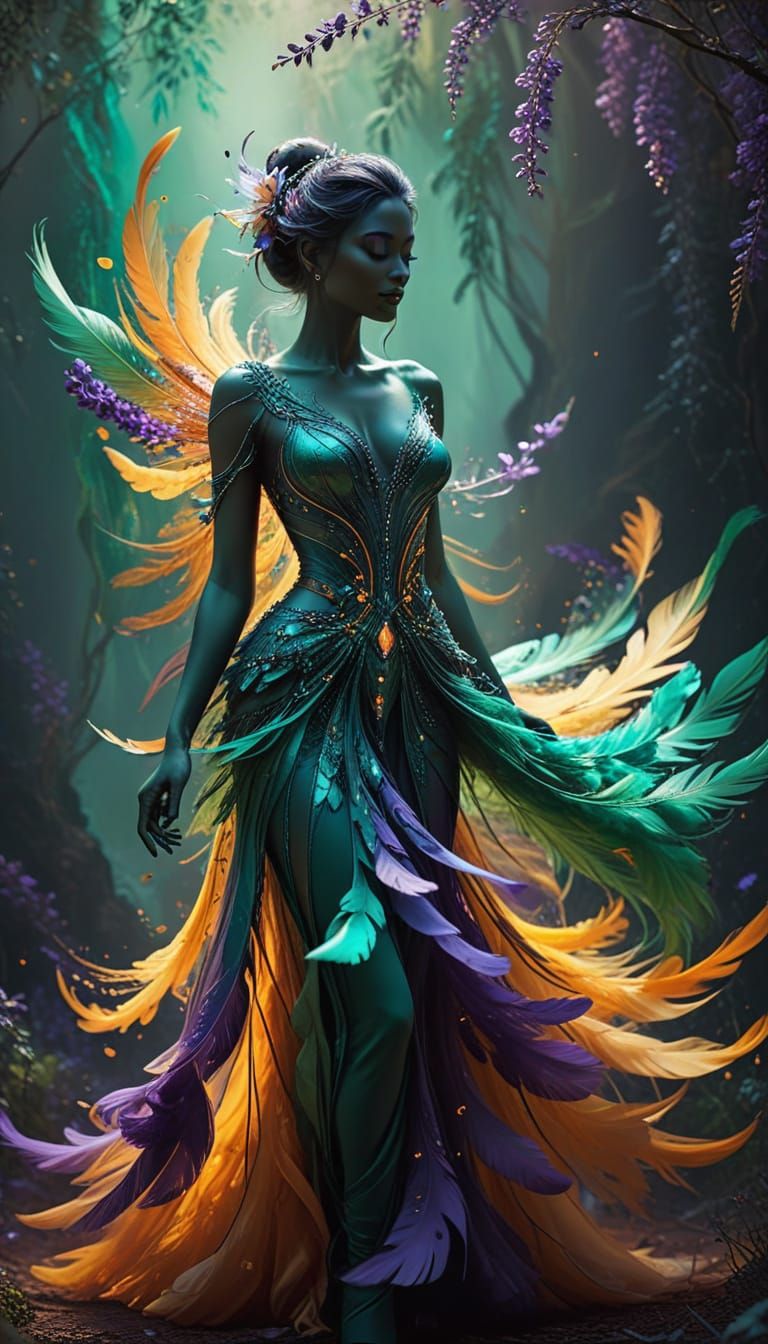 Dreamlike splendor radiating glowing hues of nature's spirit