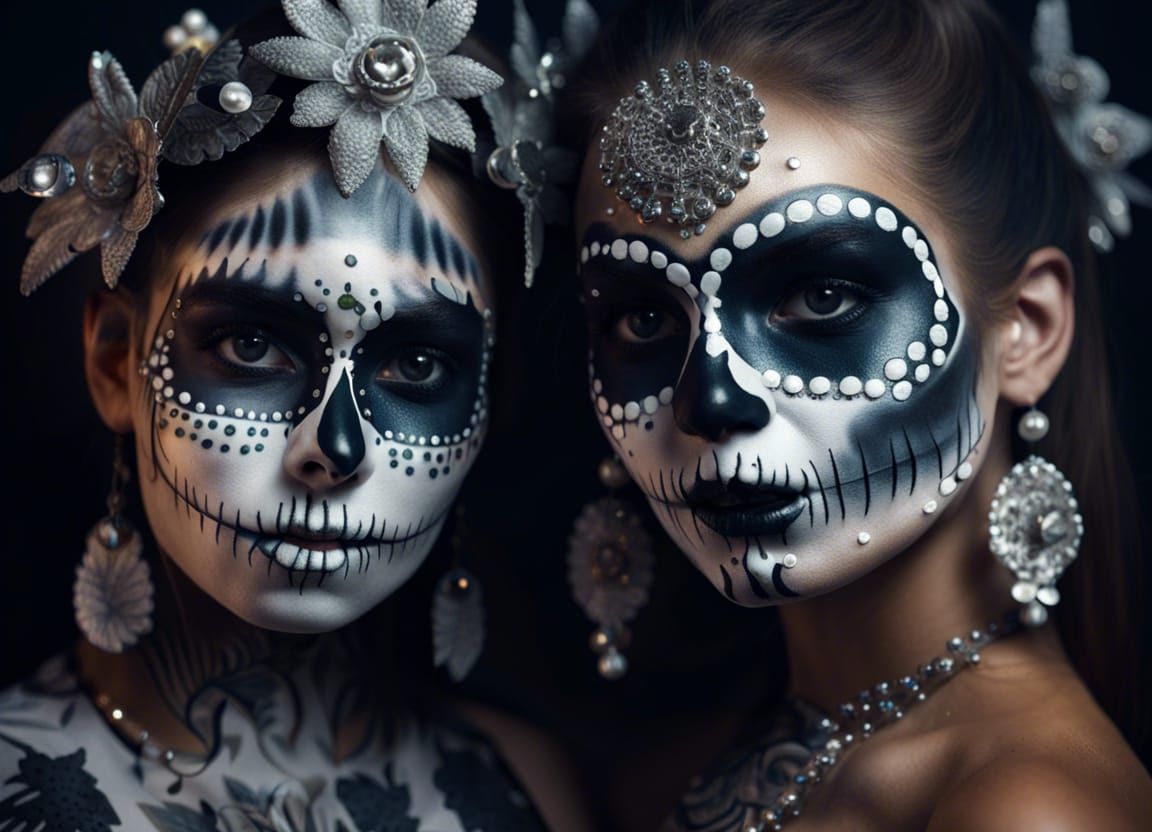 La Calavera Catrina Makeup Close-Up