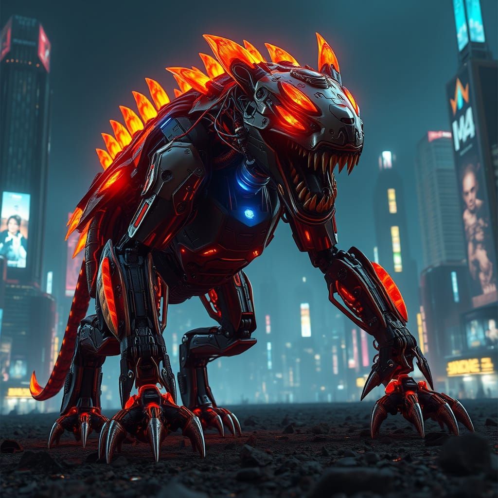 Cybernetic Beast Rises from the Ruins
