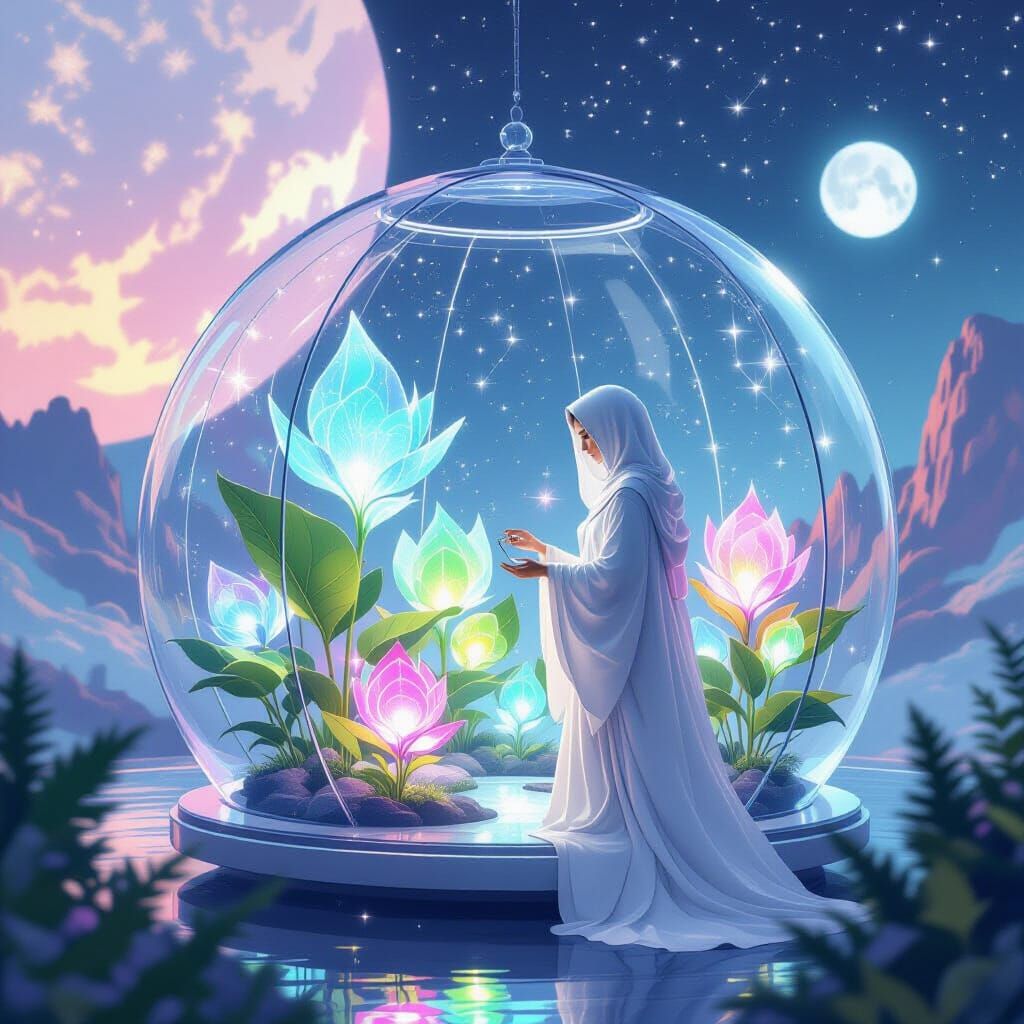 Starlight Botanist in Orbit: Abstract Art