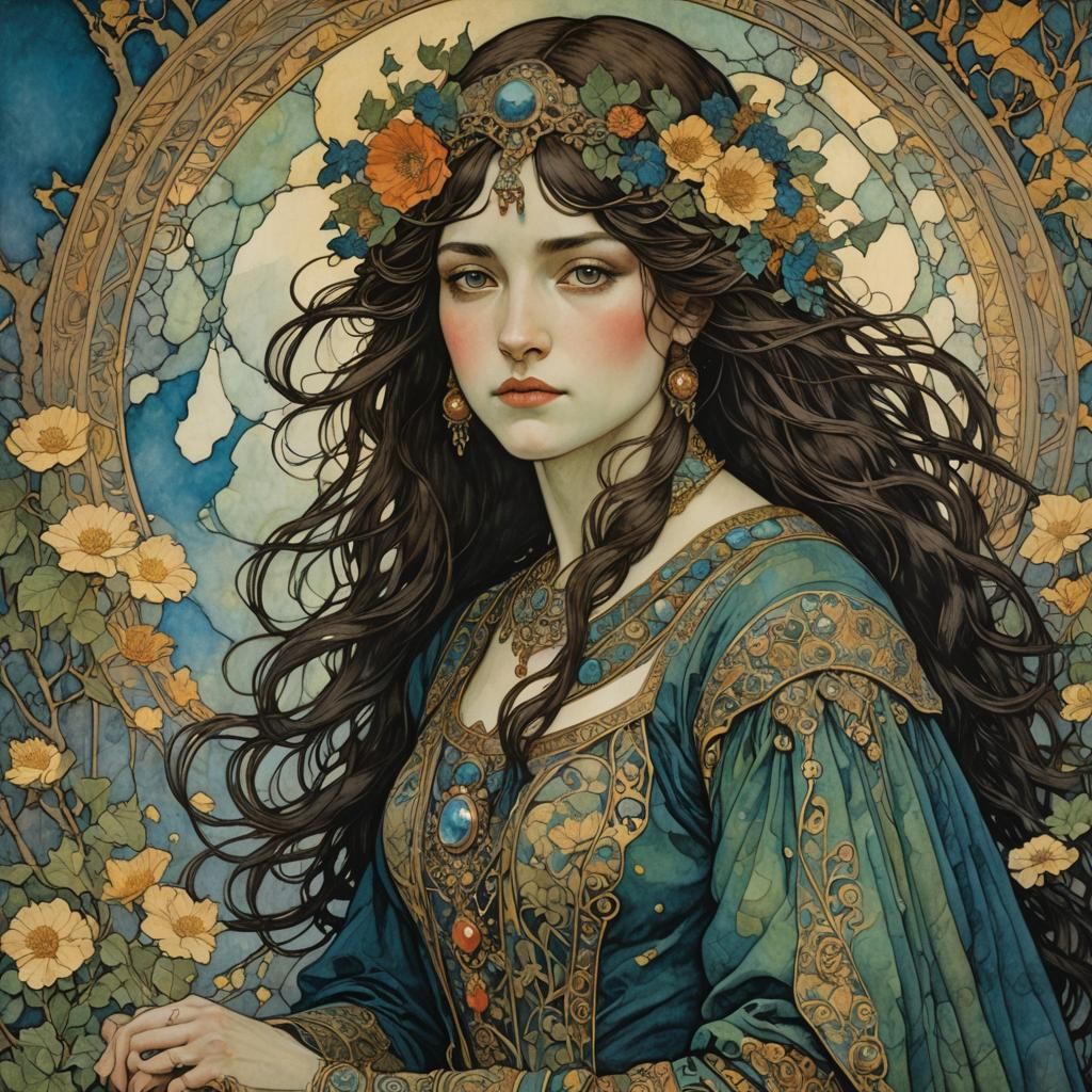 Expressive Beauty in Abstract Art Style