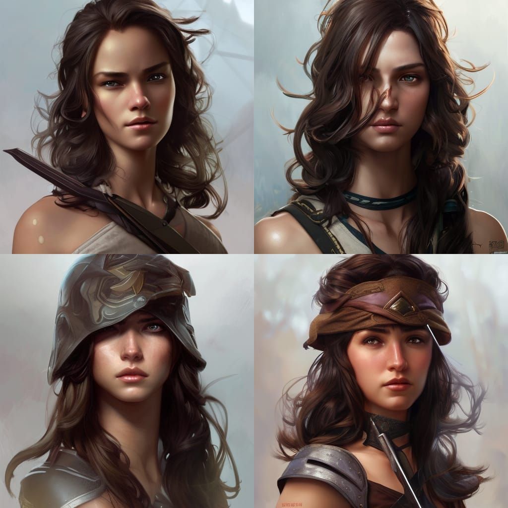 Detailed Portrait of a Female Archer in Unreal Engine