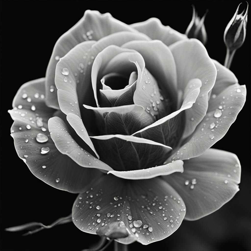 Translucent Rosebud on Photography Negative