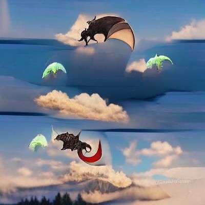 Majestic Dragon on Dark Background