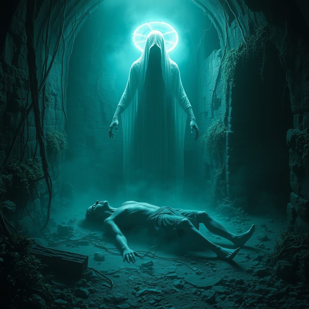 Ethereal Specter in Mystical Environment