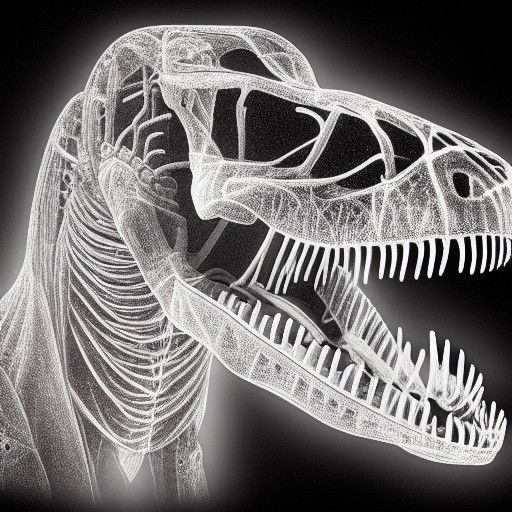 Detailed X-Ray of Tyrannosaurus Rex in 4K