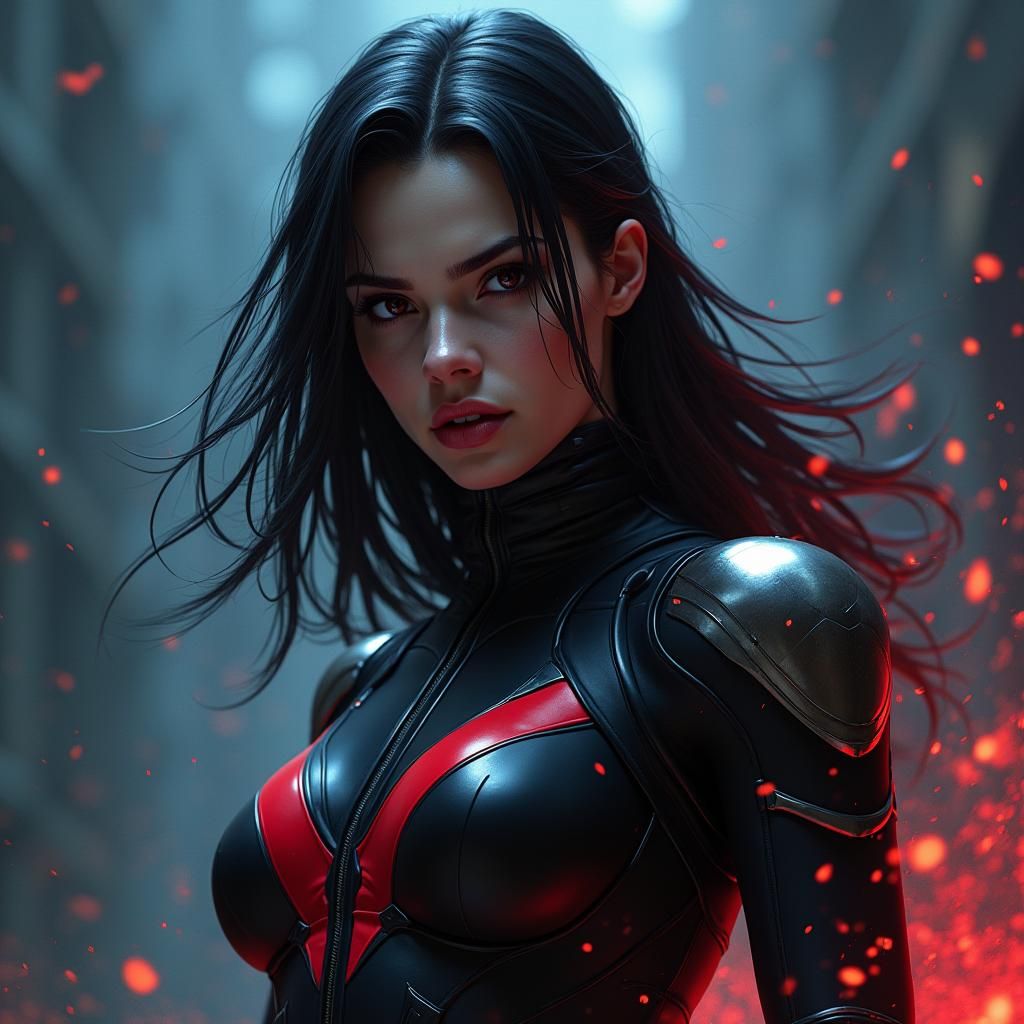 Elektra's Graphene Superhero Suit: Fantasy Concept Art